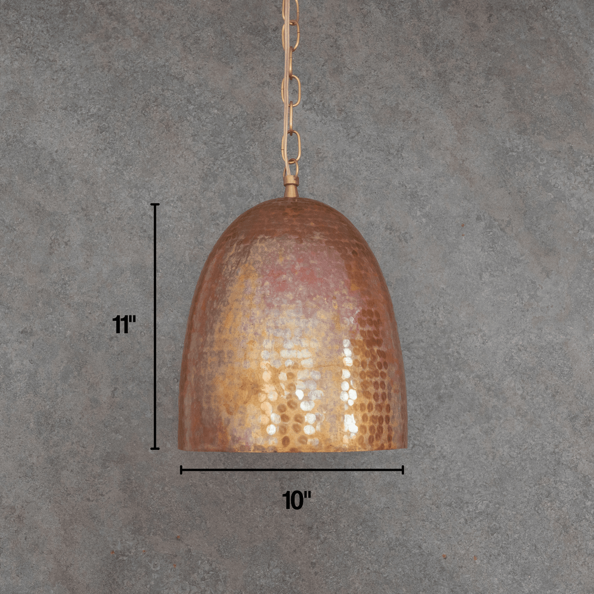 Hammered Copper Capsule Pendant Light — product detail 9