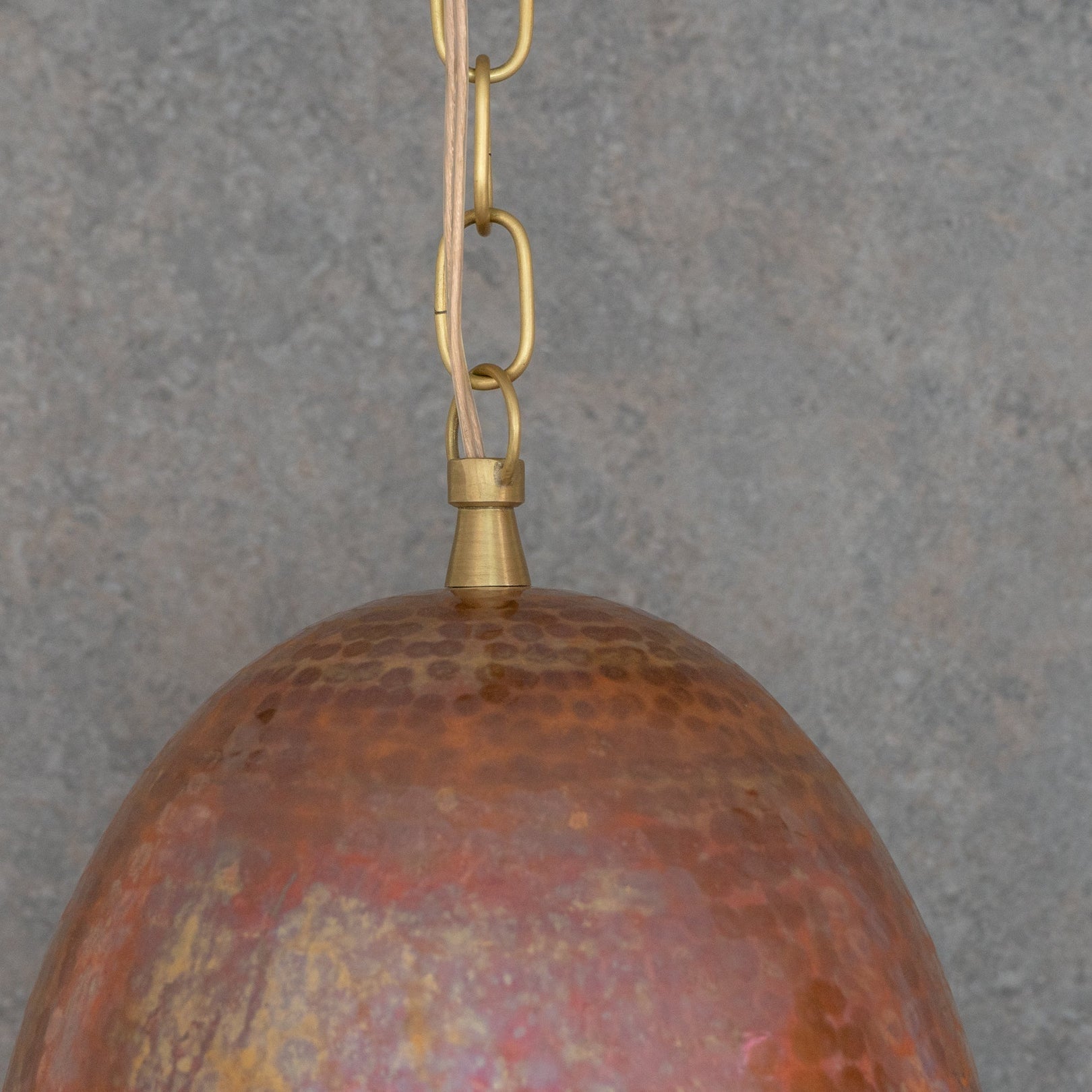 Hammered Copper Capsule Pendant Light — product detail 6
