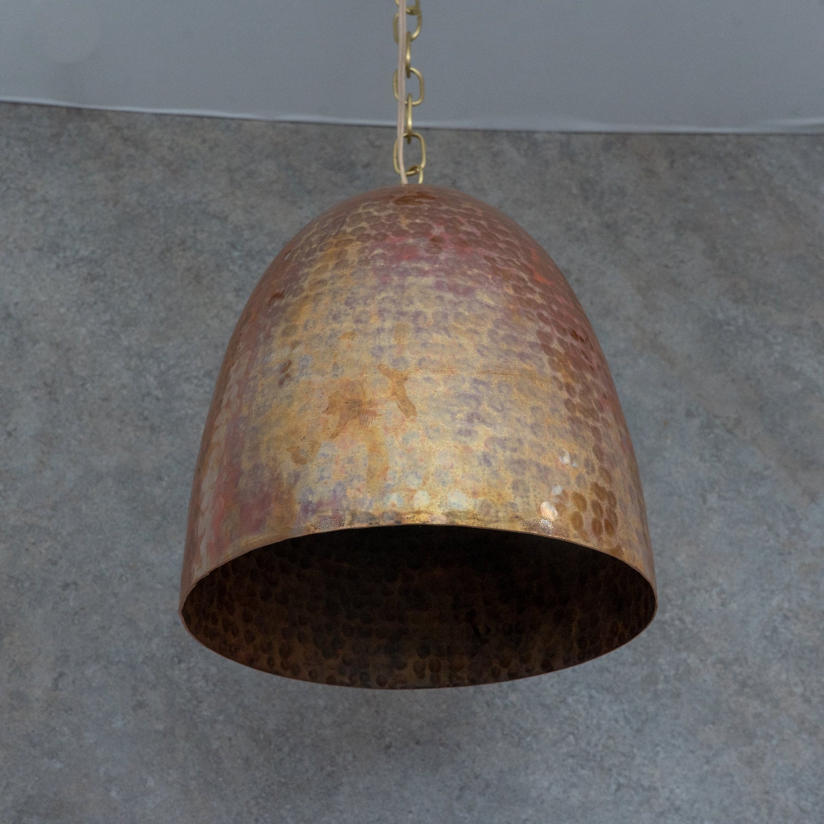 Hammered Copper Capsule Pendant Light — product detail 3