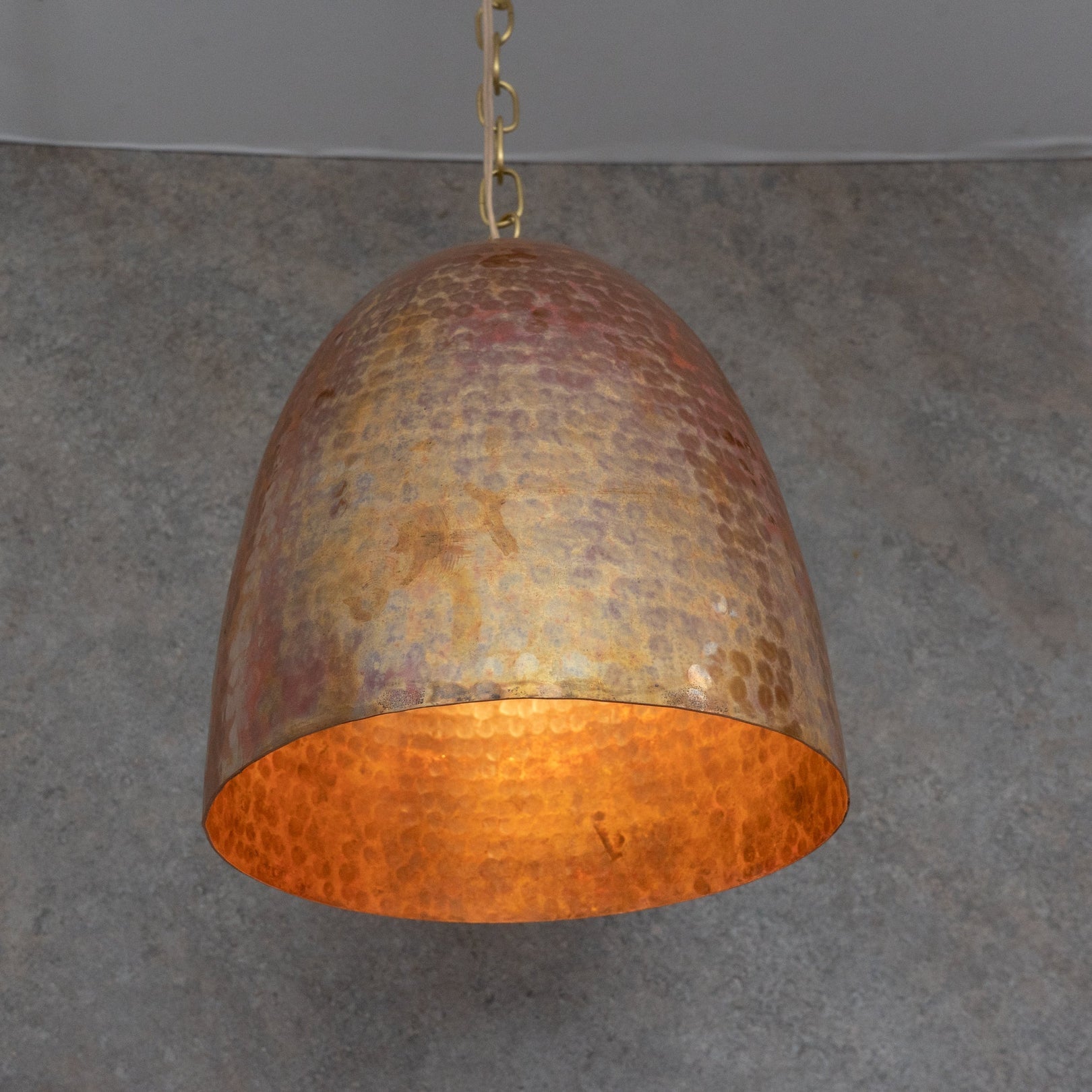 Hammered Copper Capsule Pendant Light — product detail 2