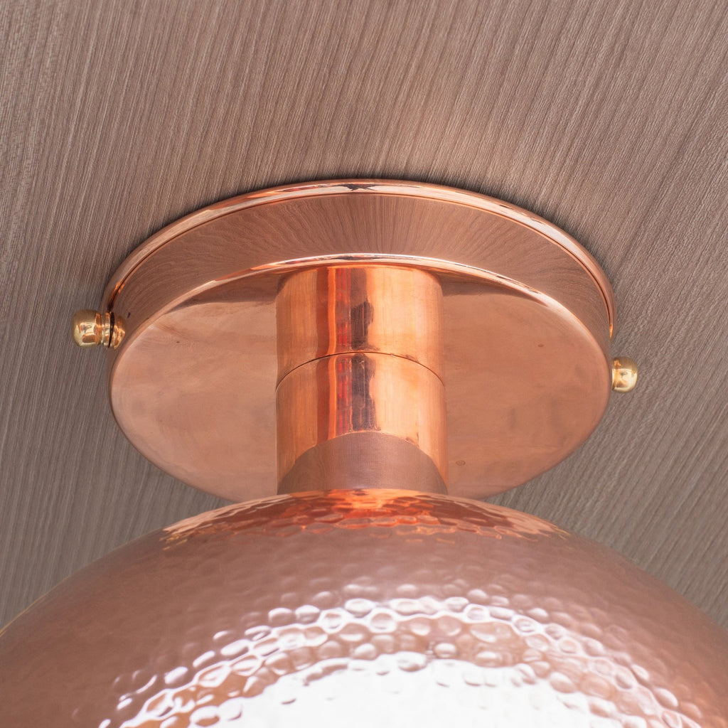Hammered Copper Dome Ceiling Light — product detail 3