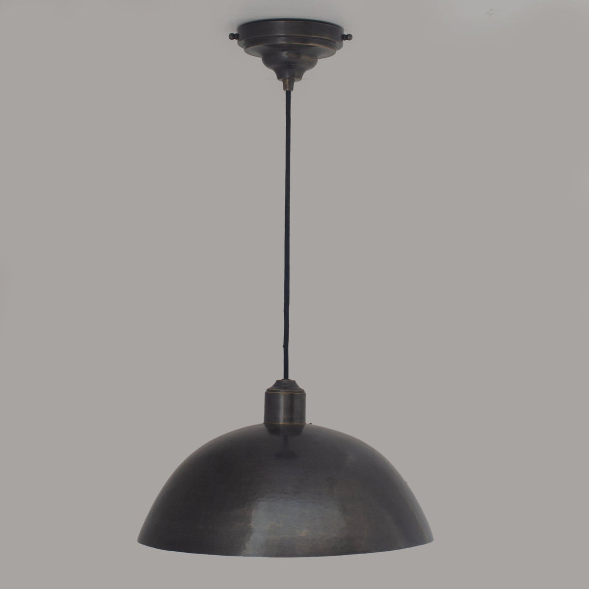 Dark Patina Brass Dome Pendant Light — product detail 4