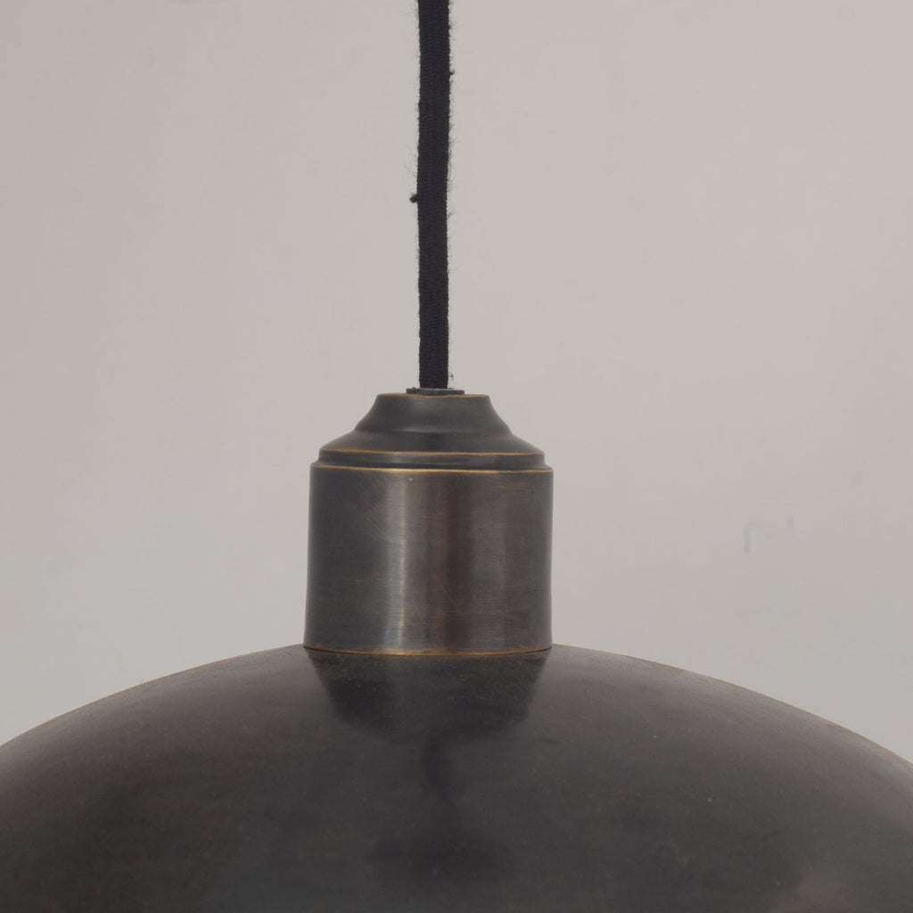 Dark Patina Brass Dome Pendant Light — product detail 7