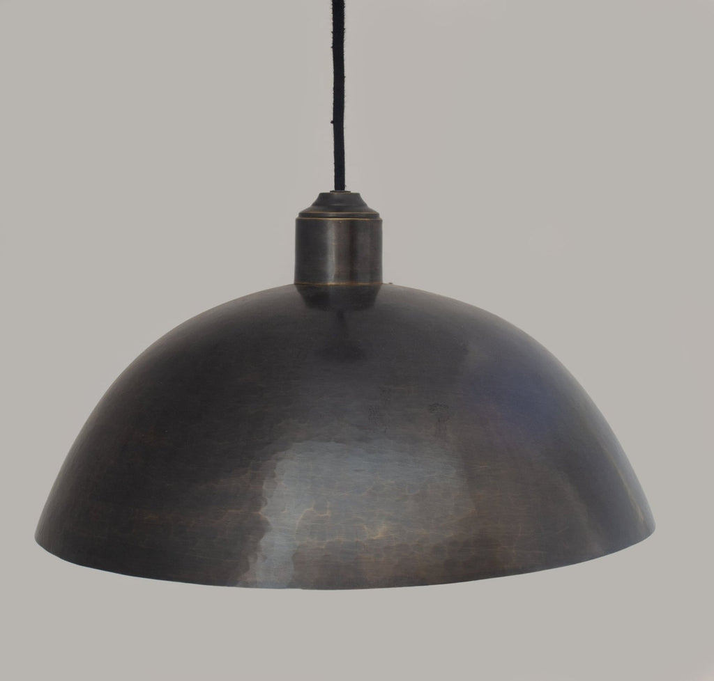 Dark Patina Brass Dome Pendant Light — product detail 8